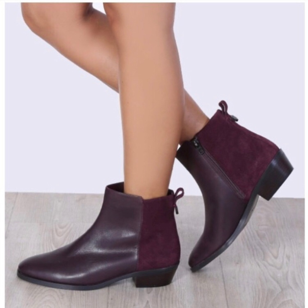 COACH Carmen Leather/Suede Ankle Boots Sz 6.5